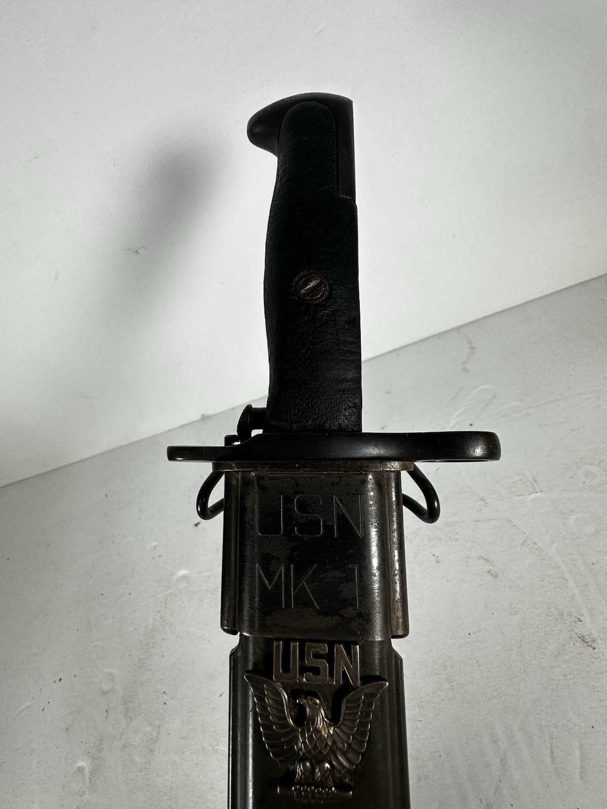 WWI Era US Military Rock Island Armory M1905 Bayonet USN Sheathe 1917 Dated