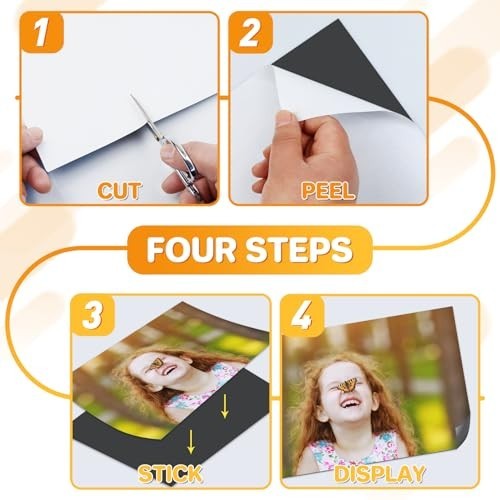 Magnetic Sheets with 3M Adhesive Backing Cut and Customize Flexible Self Adhesiv