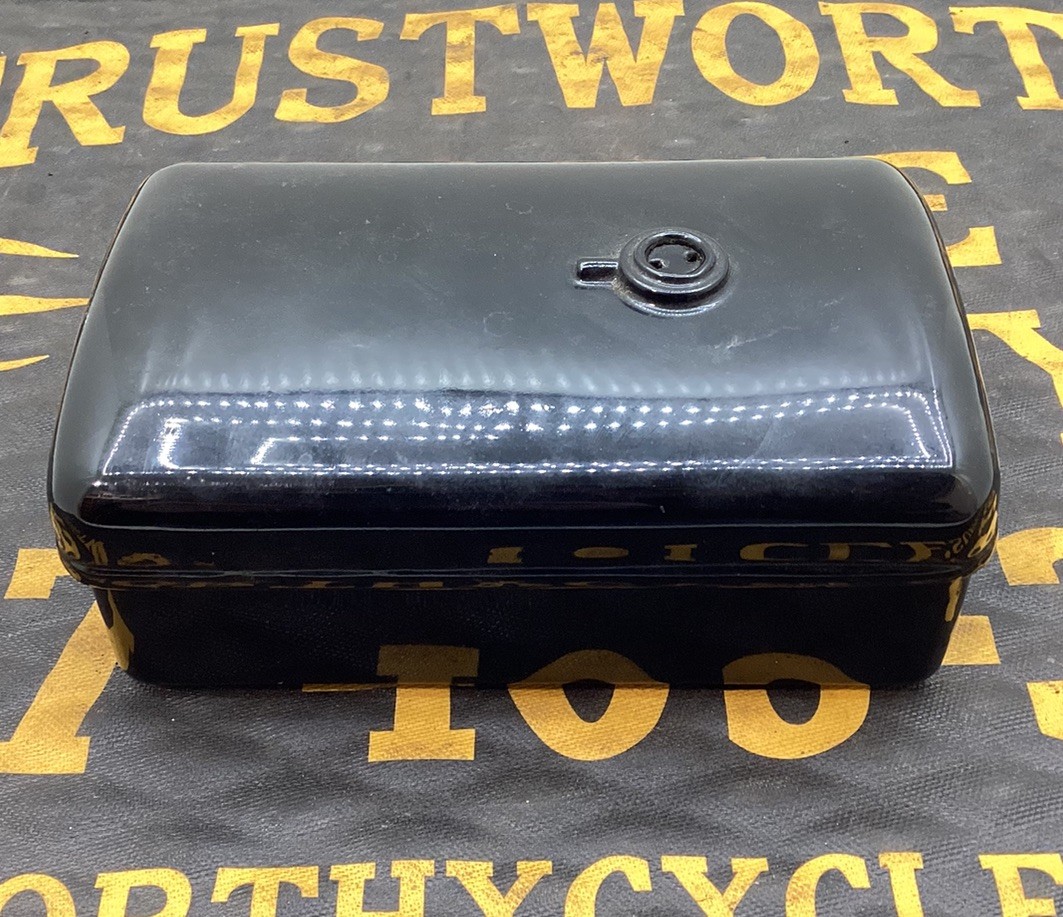 1935 – 1940 HARLEY WL WLD 45 ORIGINAL OEM EARLY TOOLBOX — BEAUTIFULLY RESTORED