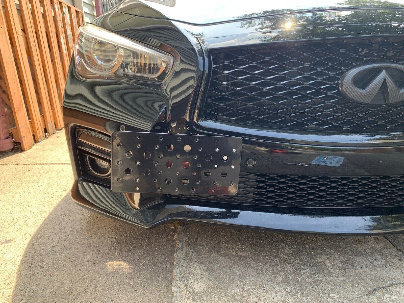 Bumper Tow Hook License Plate Mount Bracket Kit For INFINITI Q50 2014-2024 New