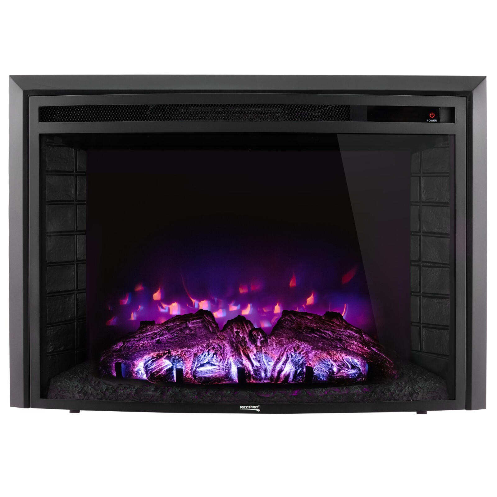 RecPro RV 30" Electric Fireplace | 26" Cutout | 120V | 3 Color Modes