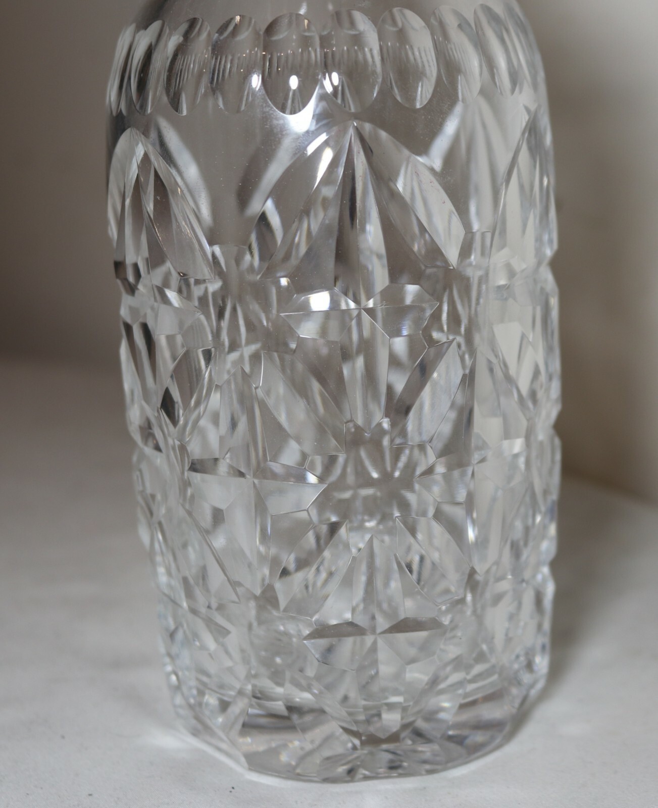 unique antique sterling silver cut clear crystal liquor wine gin decanter bottle