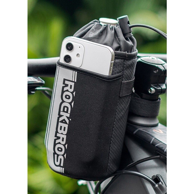 ROCKBROS Bike Water Bottle Holder Bag Handlebar Stem Bag Bicycle CupDrink Holder