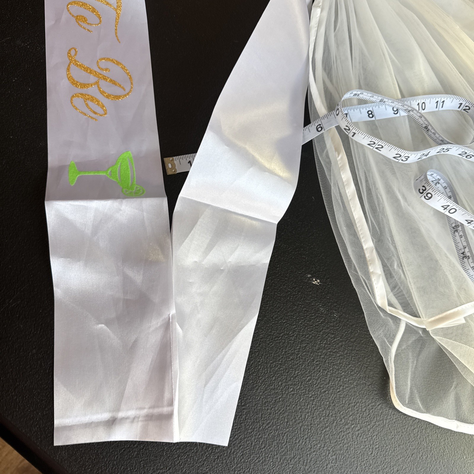 Bachelorette party supplies, Sash, Banner, Veil. Lot Of 3 Items