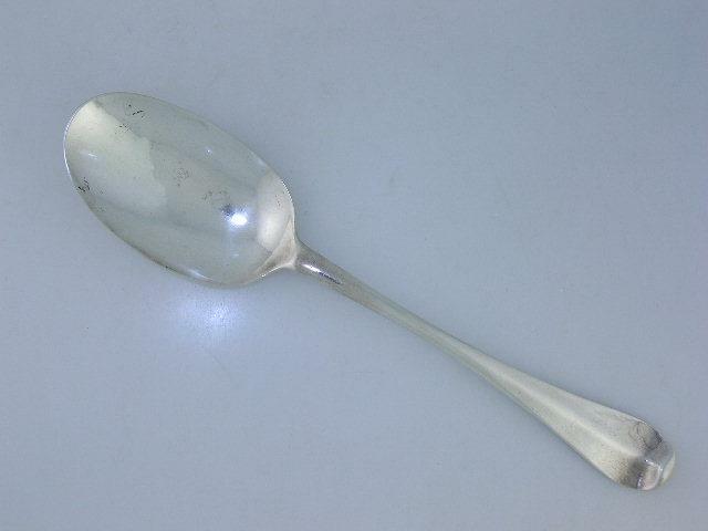 Early George II Silver 7 3/8" Spoon SAMUEL HUTTON London c1737 lion crest