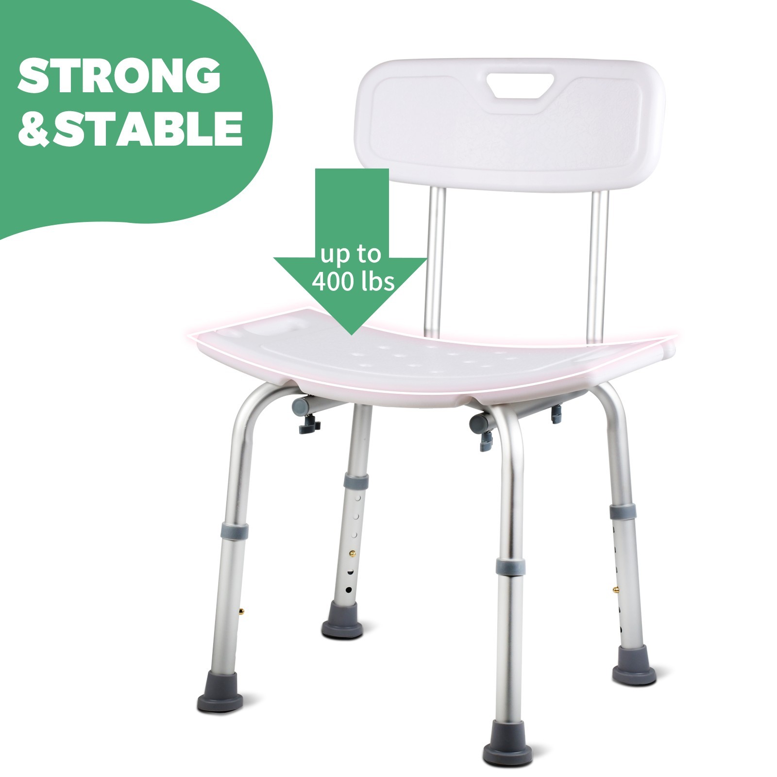 Shower Seat Bath Bench Adjustable Height Bathtub Chair