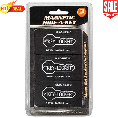 3x Magnetic Key Case Holder Sticks To Car Hide A Spare Key Storage Safe Hideakey