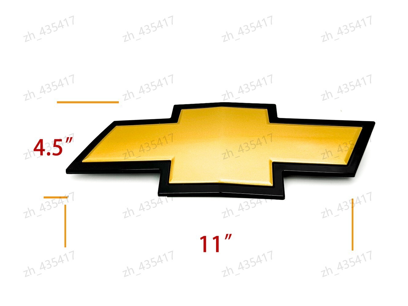 Front Bowtie Emblem Gold Black Fit 2011-2014 Silverado 2500HD 3500HD PN 22829420