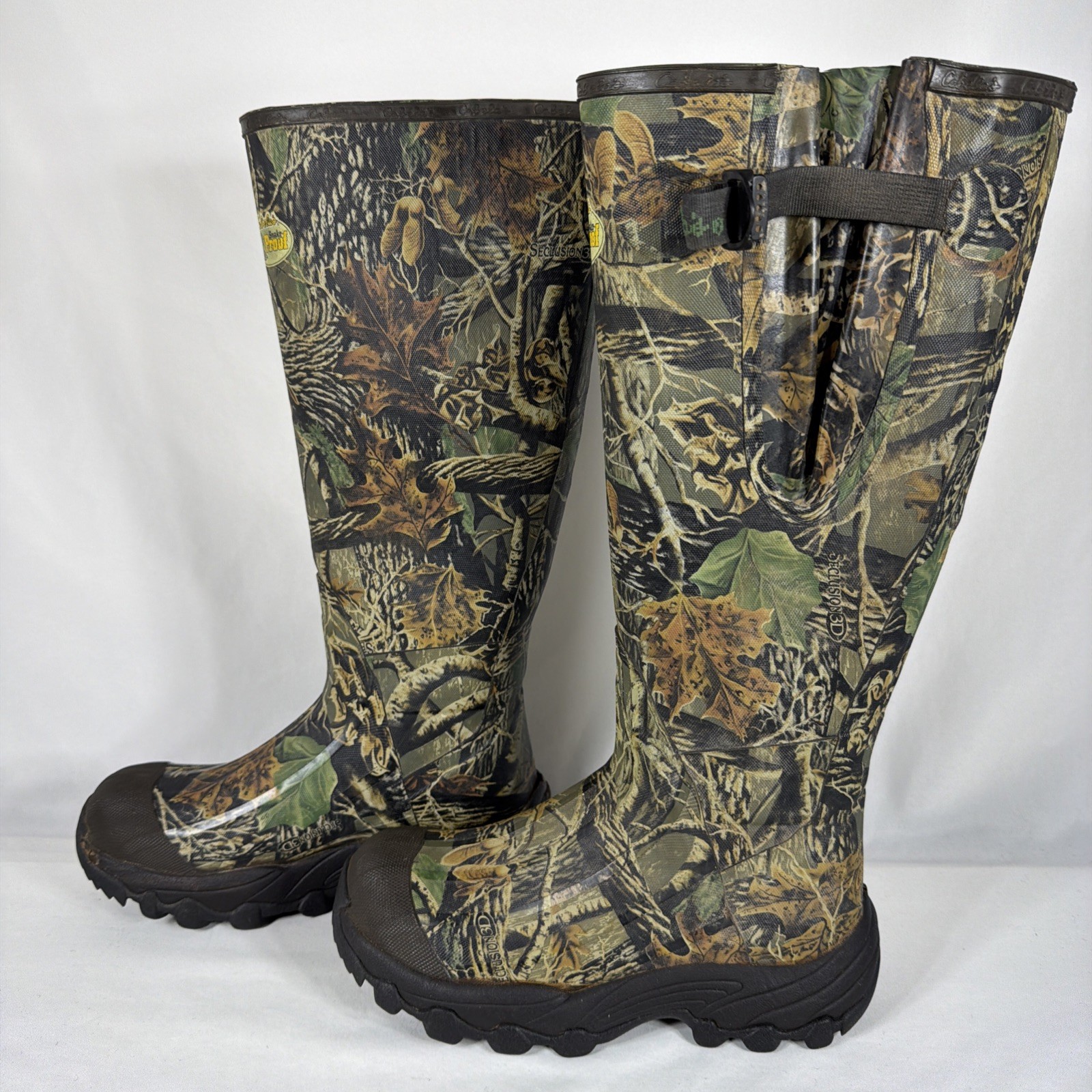 Cabela's Rubber Hunting Snake Proof Muck Boots Camo Mens 7 M Waterproof 83-0774