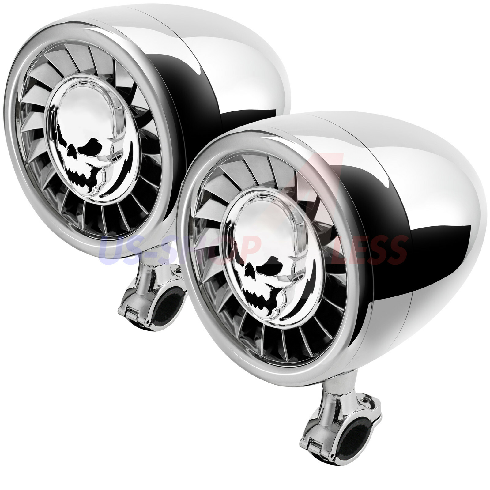 600W Bluetooth Waterproof Stereo Speakers Audio Amp System for Harley Ape Hanger