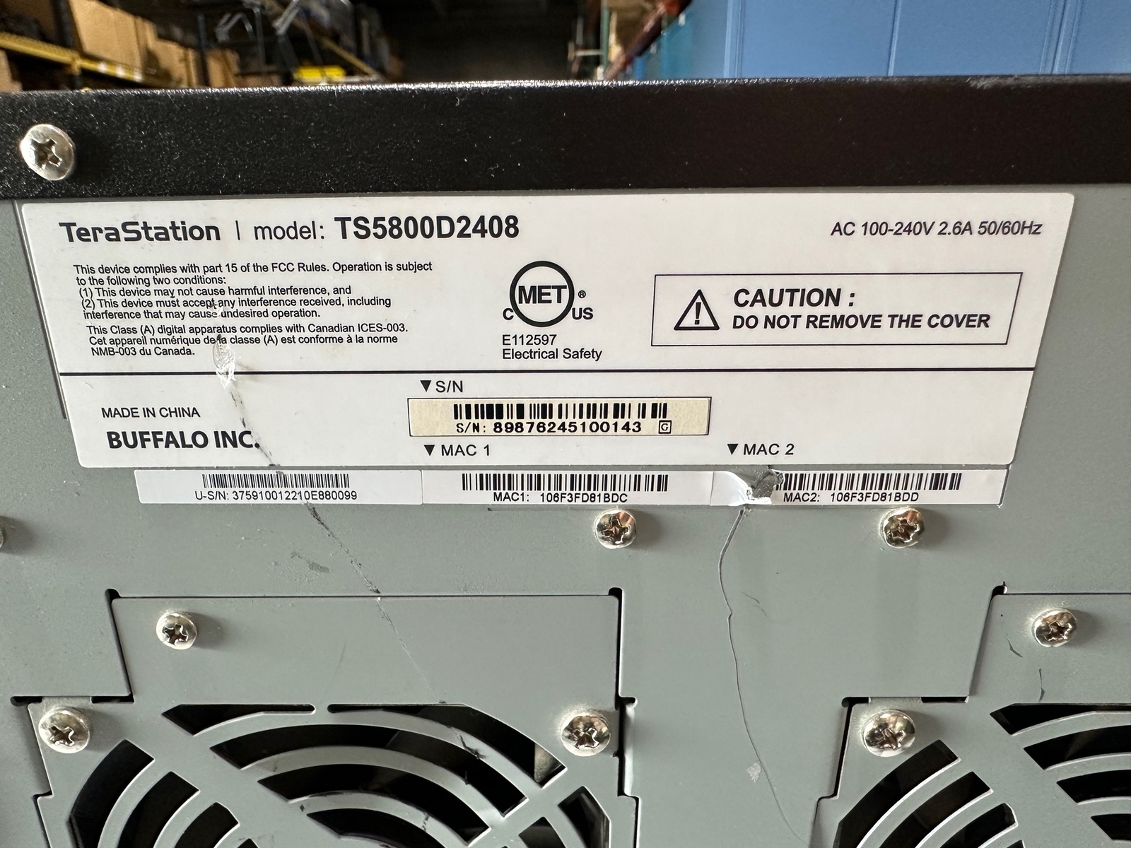 BUFFALO TS5800D2408 24TB (8x3TB) TeraStation Pro 8 NAS WD GREEN WD30EZRX-00D8PB0