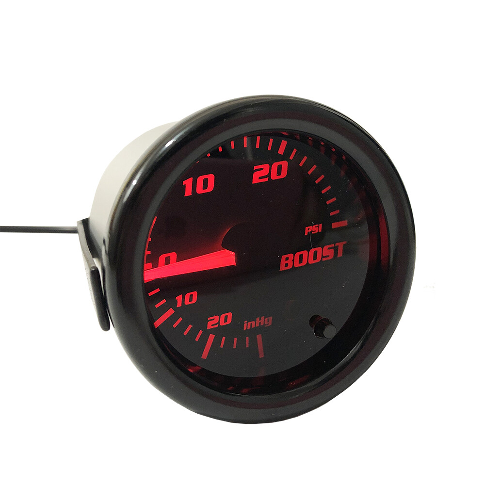 52mm Digital Boost Gauge Tinted 7 Color 0-30 PSI Pressure Turbo Meter 2"