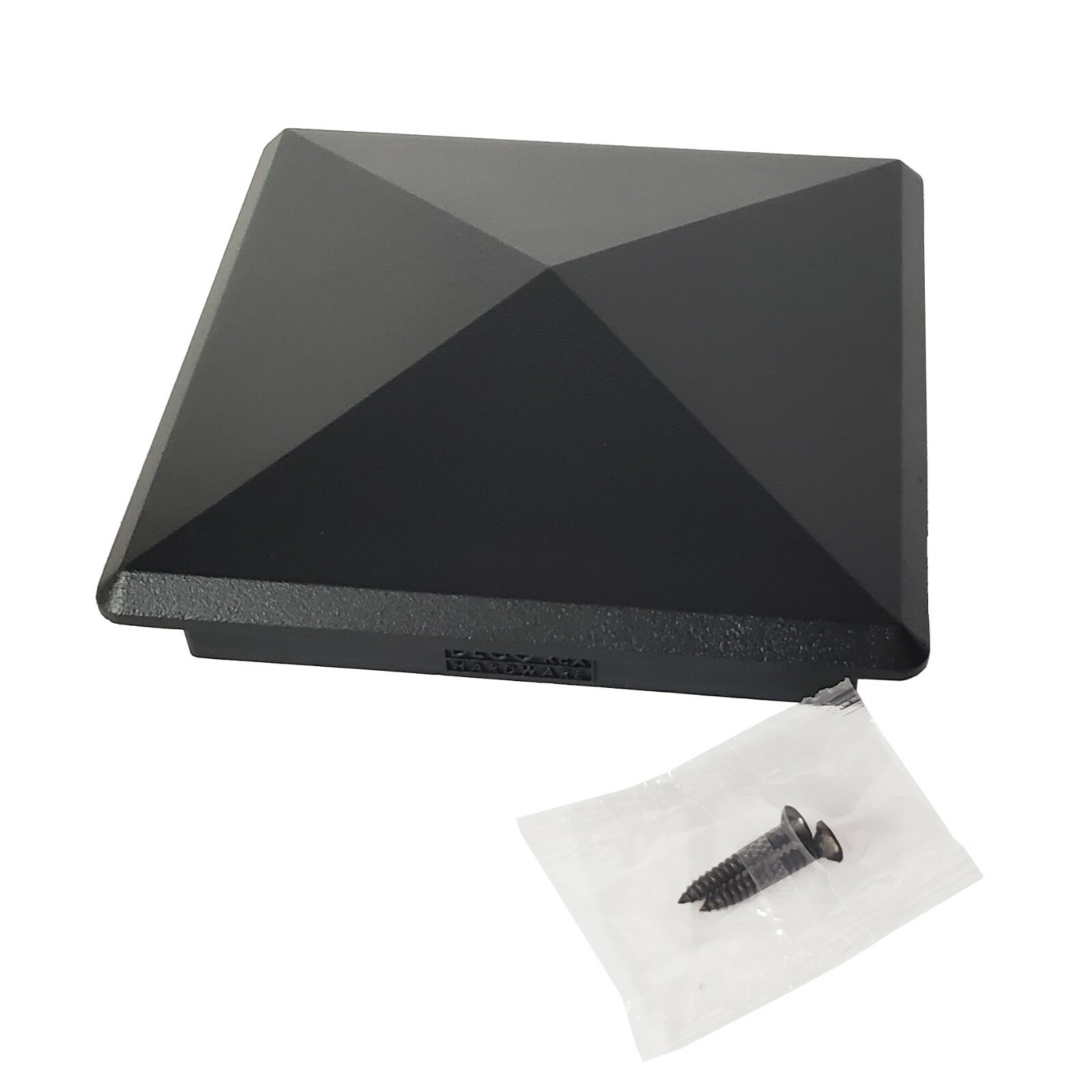 4.5" x 4.5" Heavy Duty Aluminium Pyramid Post Cap for Wood Posts - Black