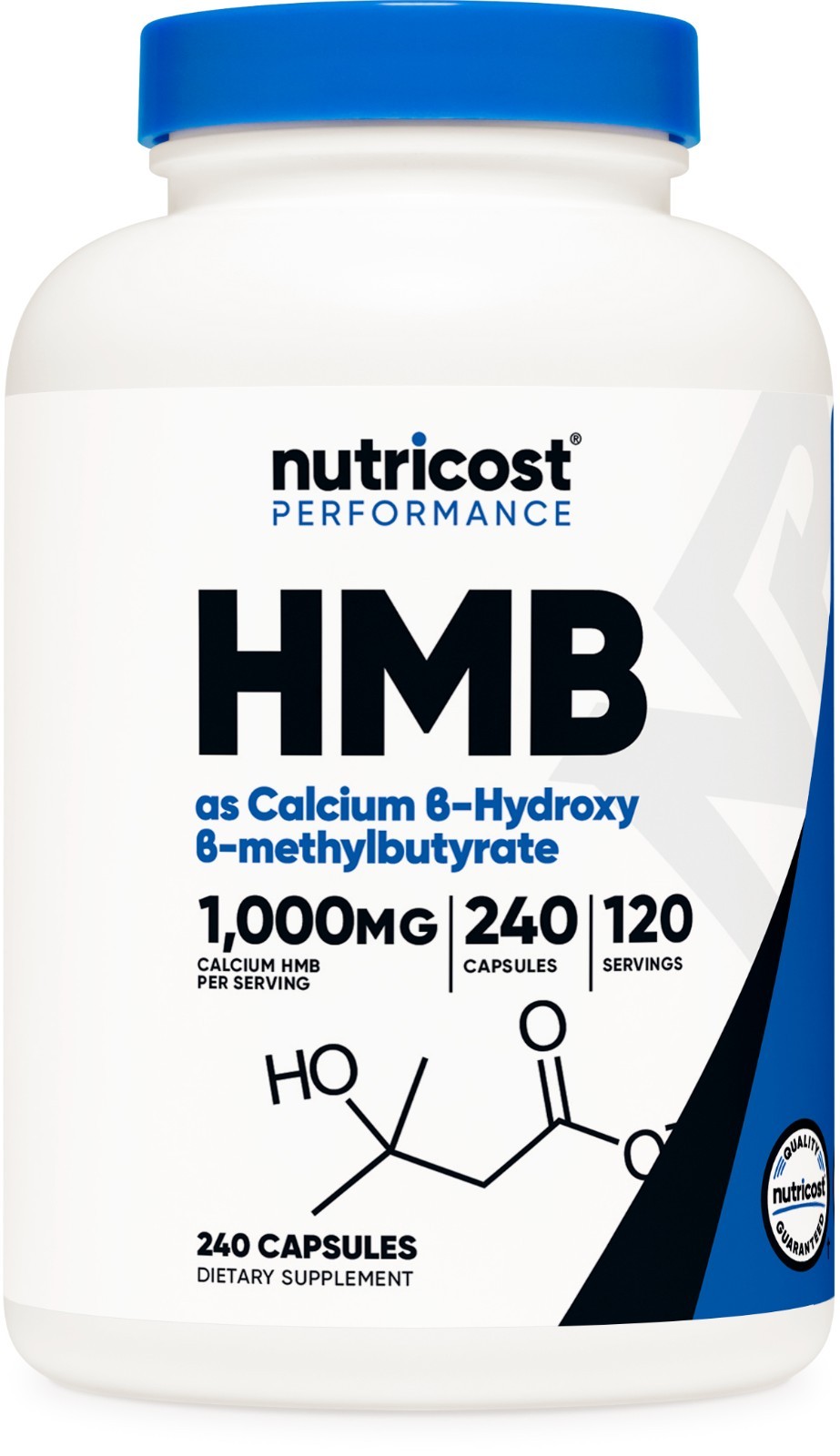 Nutricost HMB (Beta-Hydroxy Beta-Methylbutyric) 1000mg, 120 Servings, 240 Caps