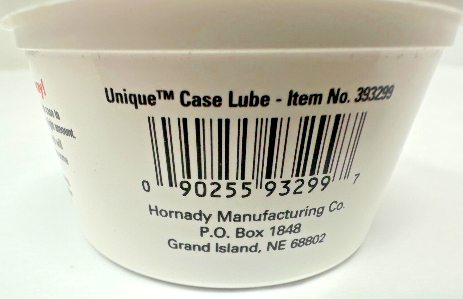 New 4 Oz. Tub Of Hornady Unique Case Lube 393299 FAST FREE SHIPPING!!