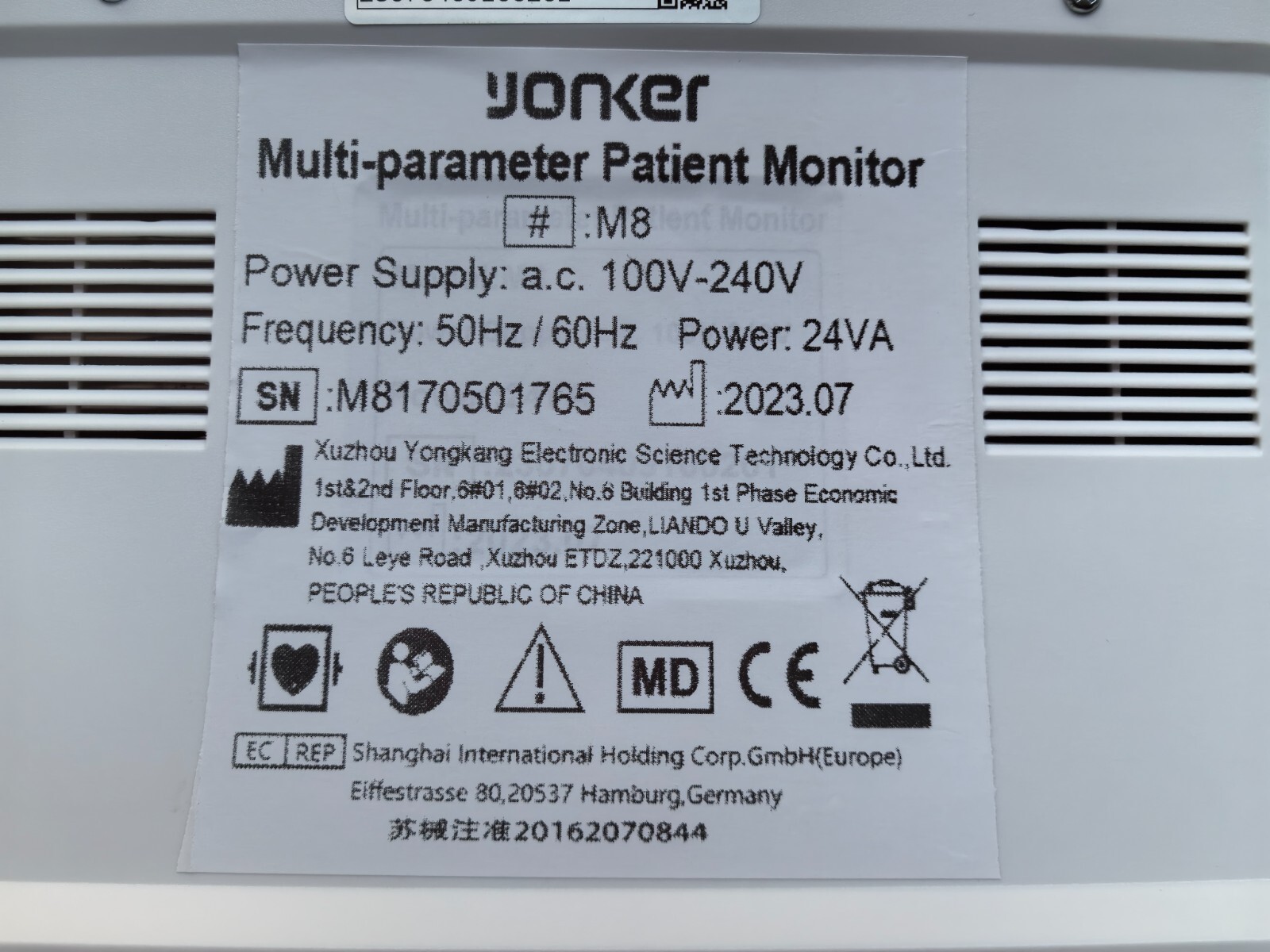 New Vital Signs Portable Monitor Multi- parameter ECG/NIBP/PR/SPO2/RESP/TEMP