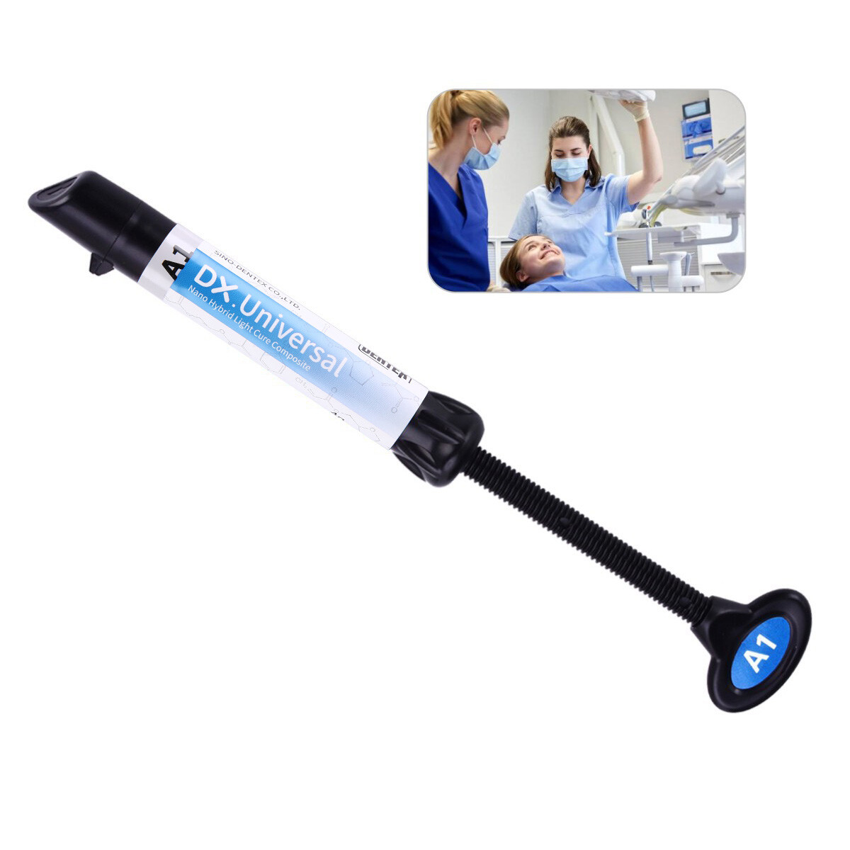 DENTEX Universal Dental Light Cure Hybrid Composite Resin A1/A2/A3/A3.5/B1/B2