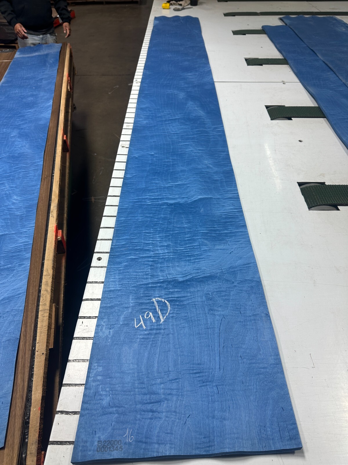 Blue Birch Raw Wood Veneer 2 sheets 121'' x 14'' 49D