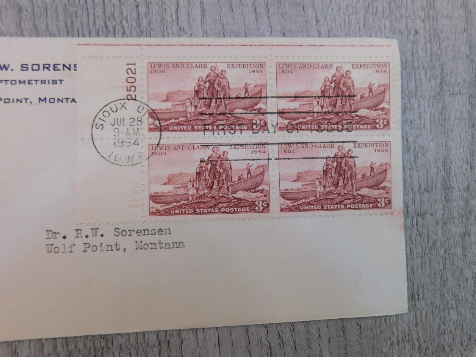 1st Day Issue Lewis Clark Expedition Sioux City IO Vintage Stamp Envelope Cover