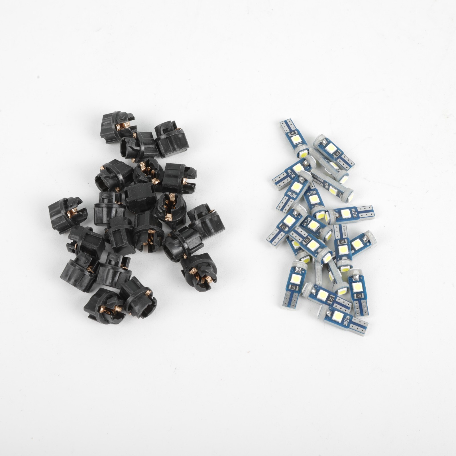 20PCS T5 73LED 3030SMD Instrument Cluster Dash Light Bulb Kit Twist Socket White