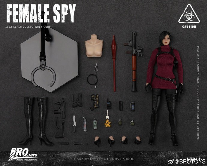 In stock BROTOYS 1/12 LR011 Miss Wong Spy ADA Female Action Figure Movable Eyes