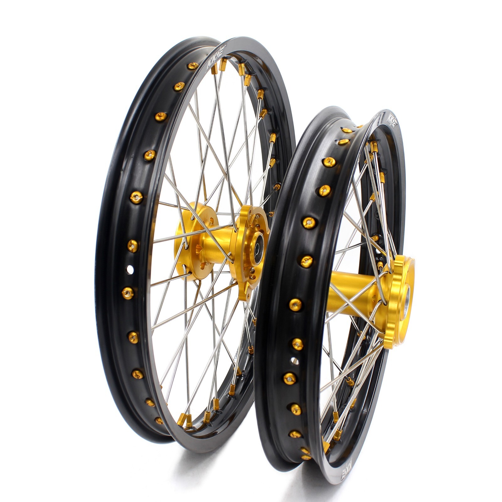 KKE 19/16 Big Kid's Wheels Rim Set Fit Suzuki RM80 1993-2001 RM85 2002-2023 Gold