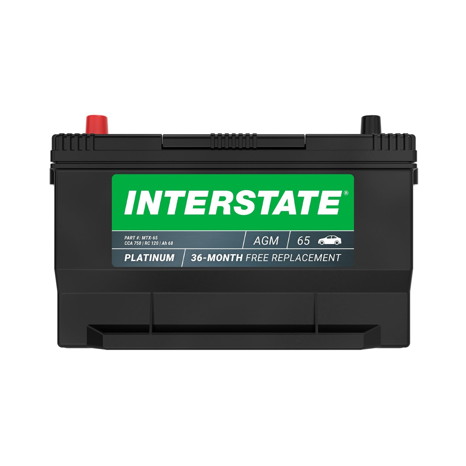 Interstate Batteries Automotive Battery 12V 68Ah (Group Size 65) 750CCA SLI A...