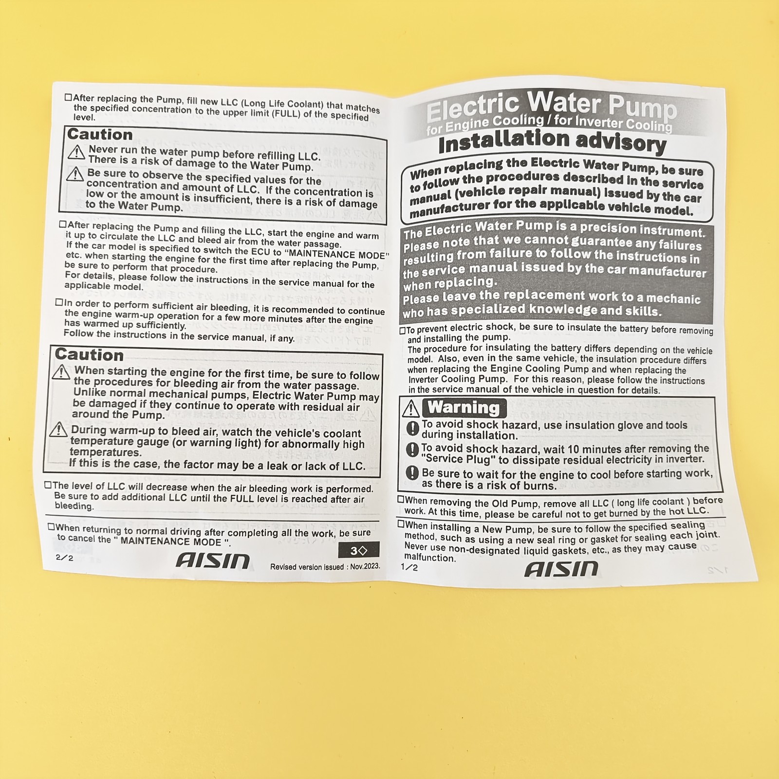 New AISIN Water Pump WPT-190 WPT190 ZVW30 ZVW35 161A0-29015 Prius CT200h