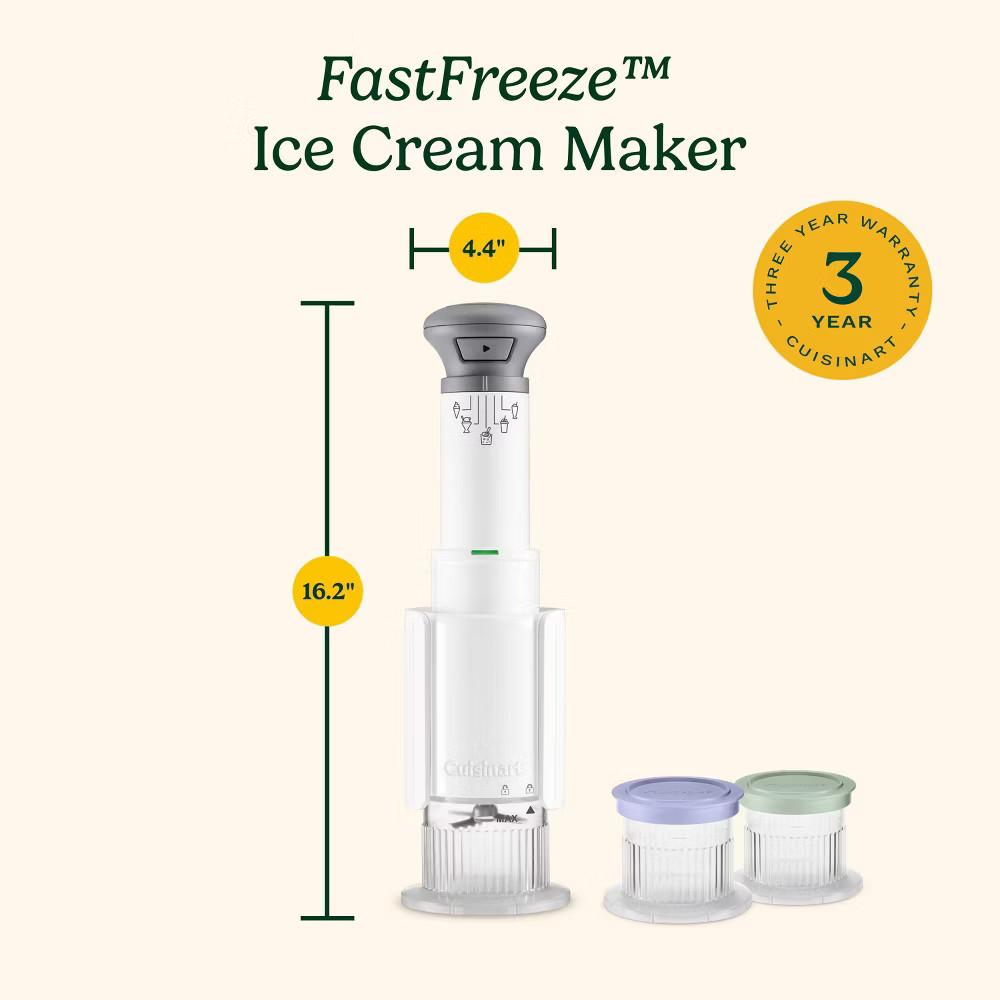 Cuisinart FastFreeze 5-in-1 Ice Cream, Sorbet, Milkshakes, Slushies and Mix-In