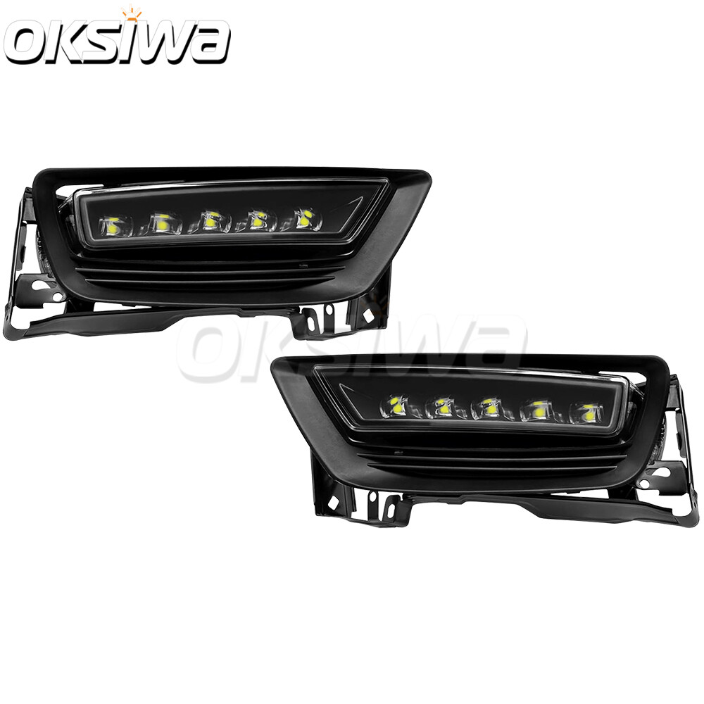 LED Fog Lights For 2013 2014 2015 Honda Accord 4DR Sedan Clear Lens Bumper Lamps