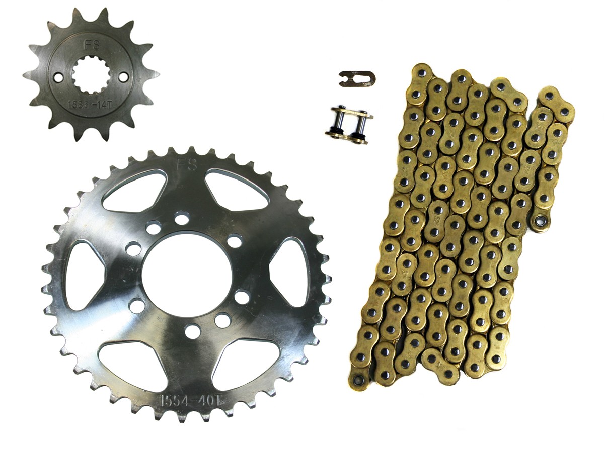 Gold 520x98 Drive Chain & 14/41 Sprockets for Arctic Cat DVX400 2004-2008
