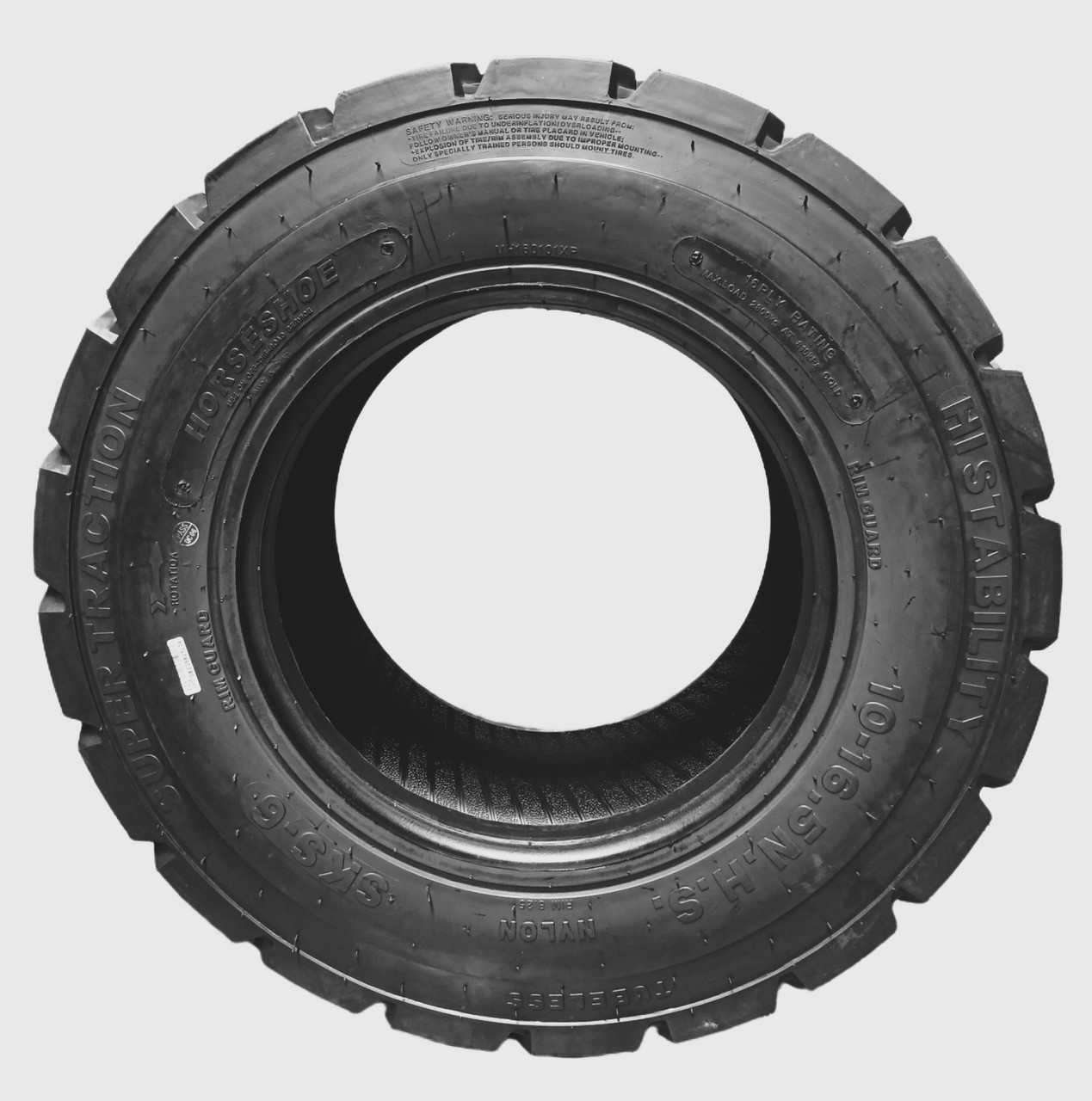 4 New 10-16.5 Skid Steer Tires 16PR LRH HD Rim Guard Tubeless 10x16.5 10165