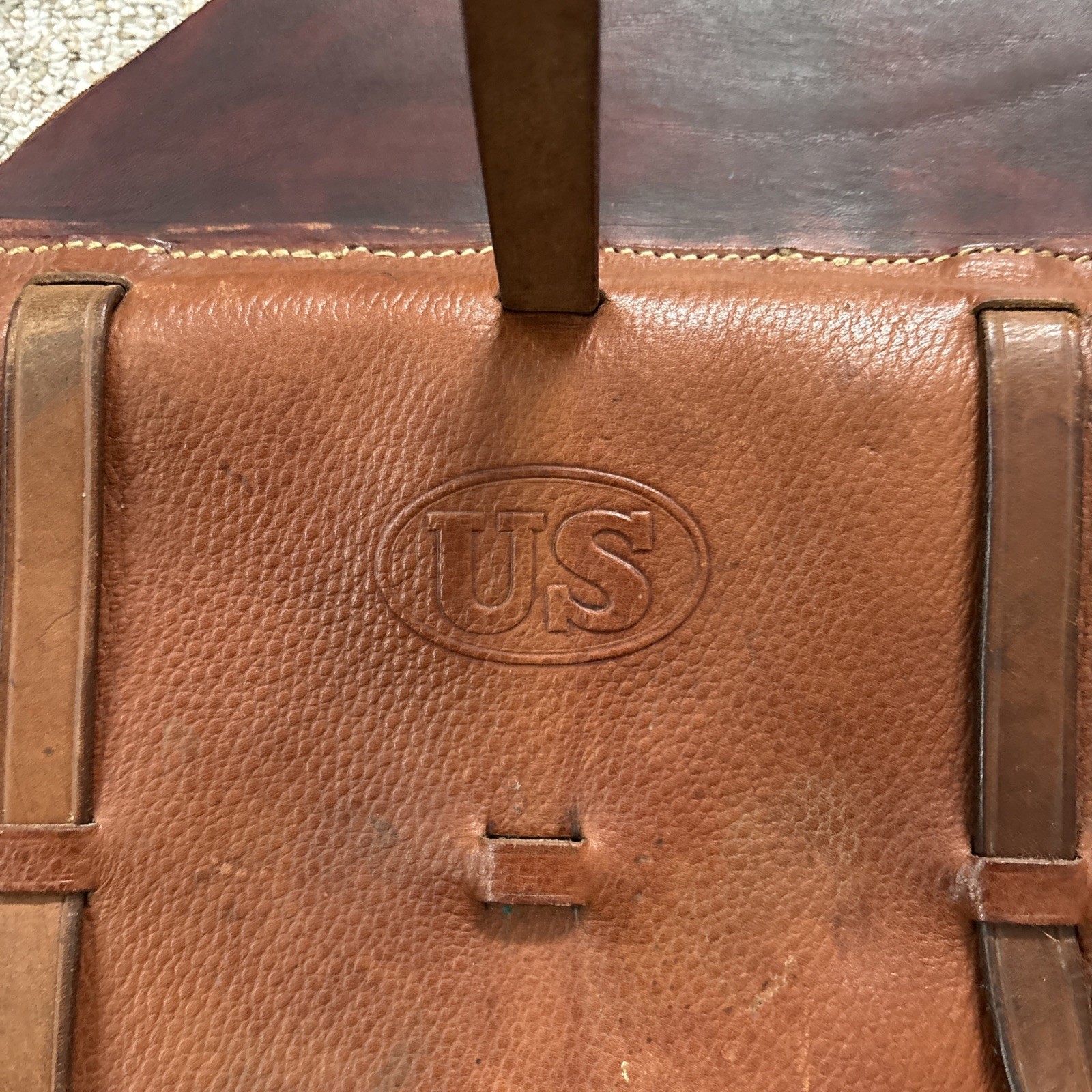 US Cavalry Saddle Bags WWI Antique Leather US Military Saddle Bags Army