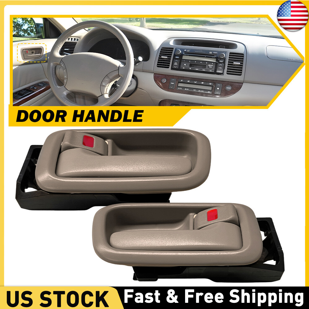 For 2000-2006 Toyota Tundra Pair Front Interior Door Handle Left & Right Beige