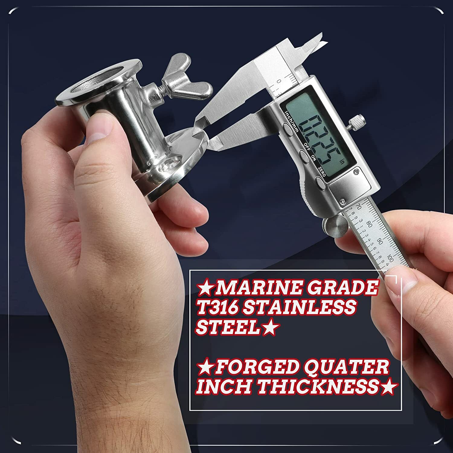 Anley Boat Flagpole Kit with Flag Pole and Mounting Base Marine Grade Mount