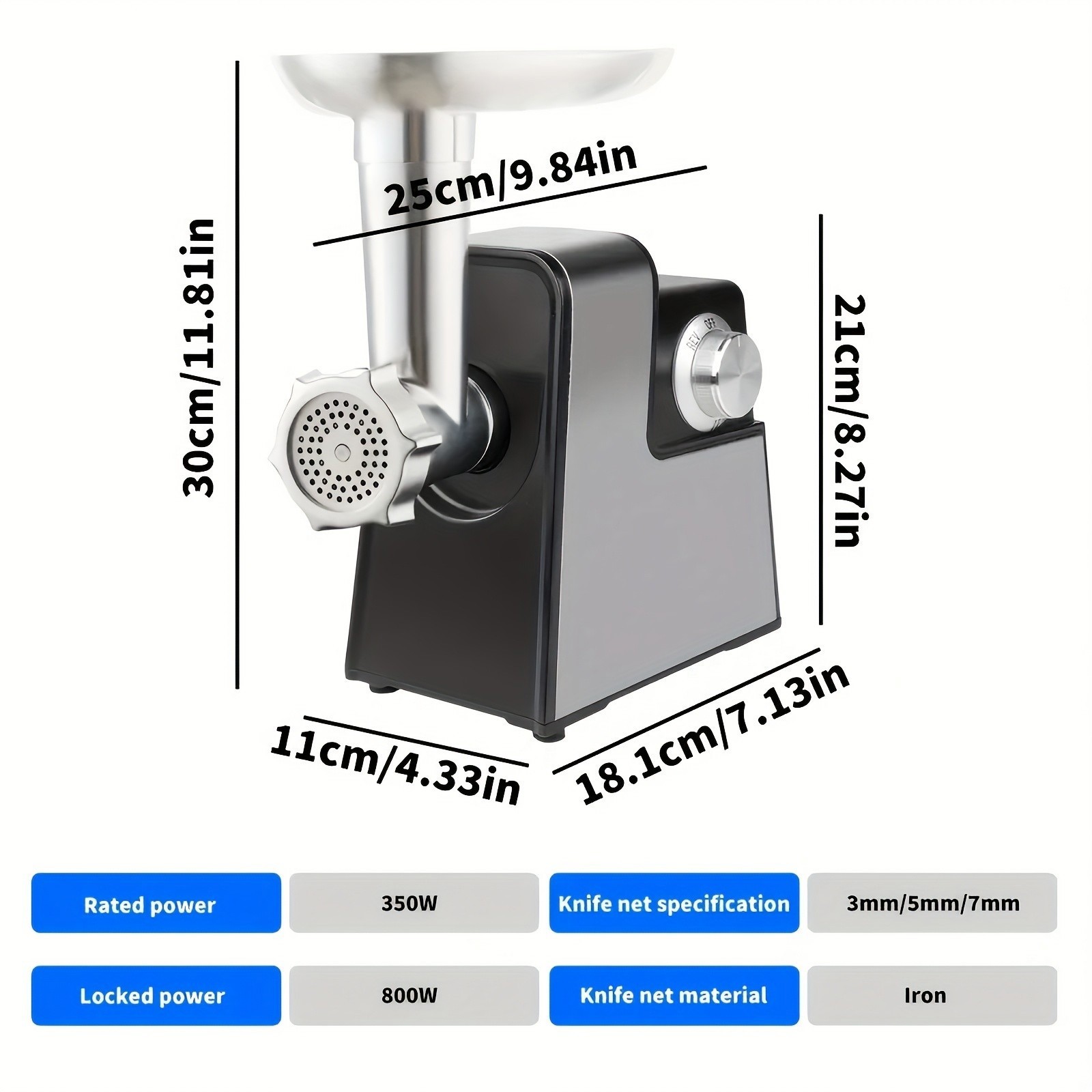 Heavy Duty 3000W Commercial Electric Meat Grinder Sausage Maker Mincer Stuffer