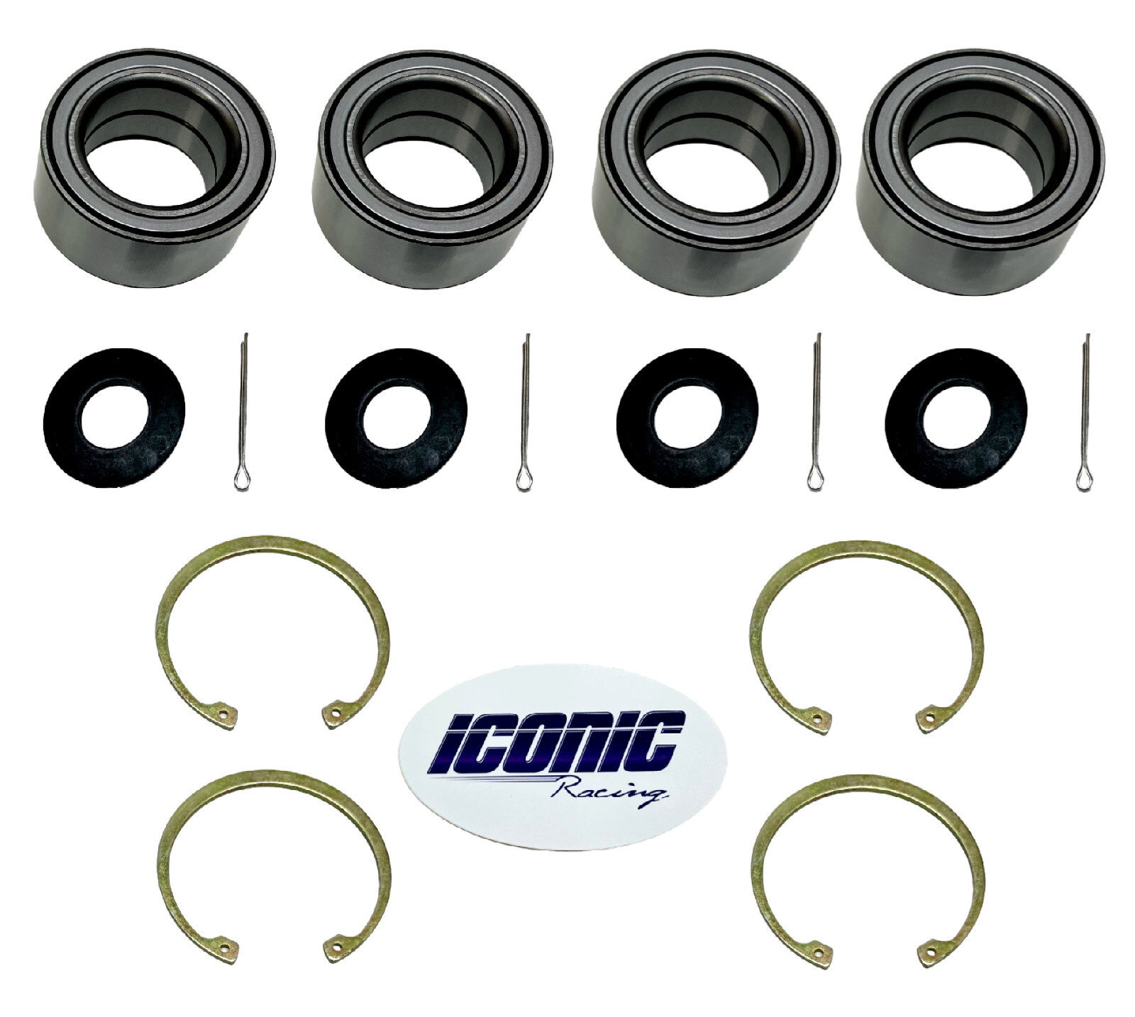HD Front Rear Wheel Bearing Kits for Polaris Ranger 900 1000 XP Crew HST Diesel