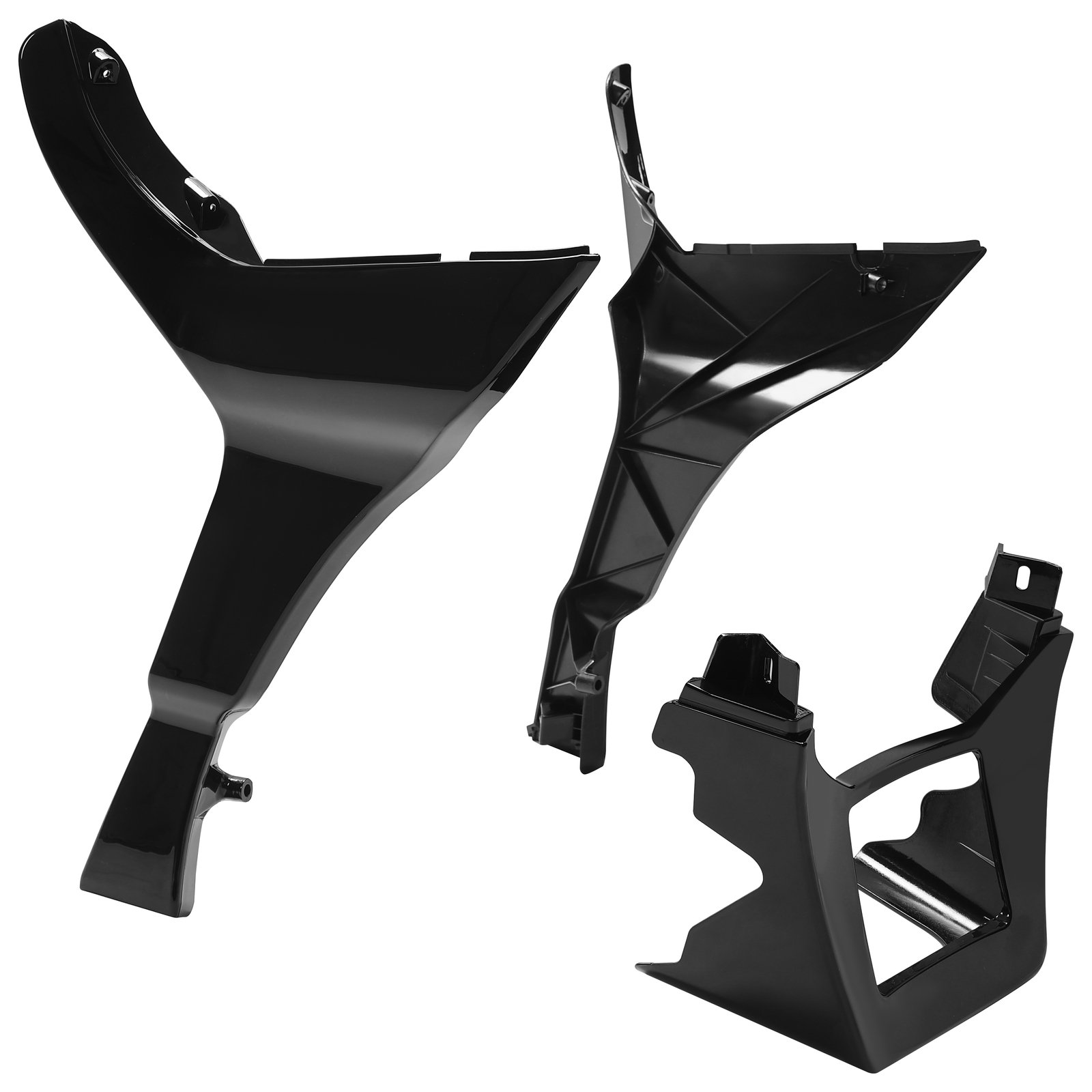 Vivid Black Fairing Chin Spoilers Cover For Harley Road Glide FLTRX FLTRXS 17-23