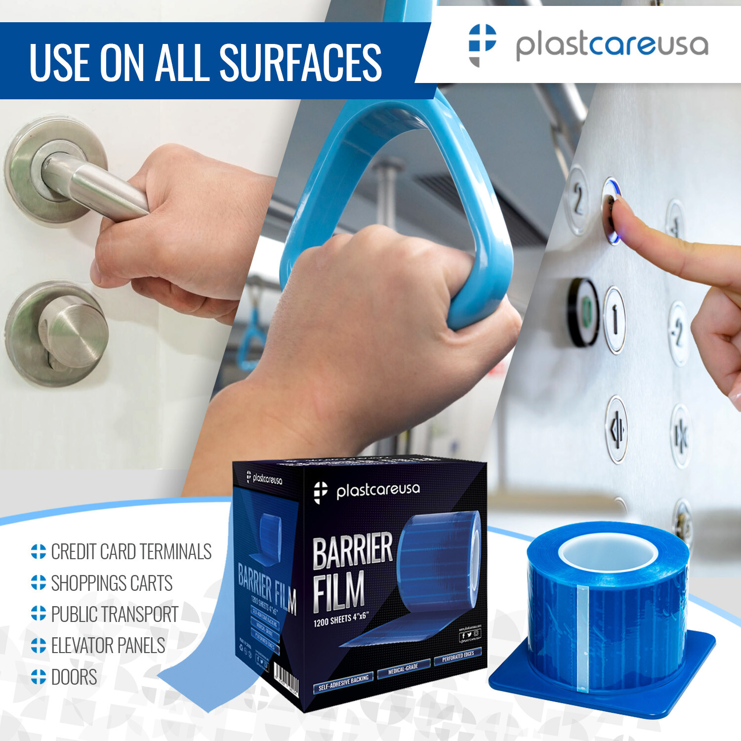 Blue Barrier Film, Plastic Sheets, Tape for Dental Tattoo Medical Adhesive Roll