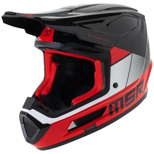 MSR™ Mav Sensor Dirt Bike Motocross Helmet w/ MIPS Medium Black/Red