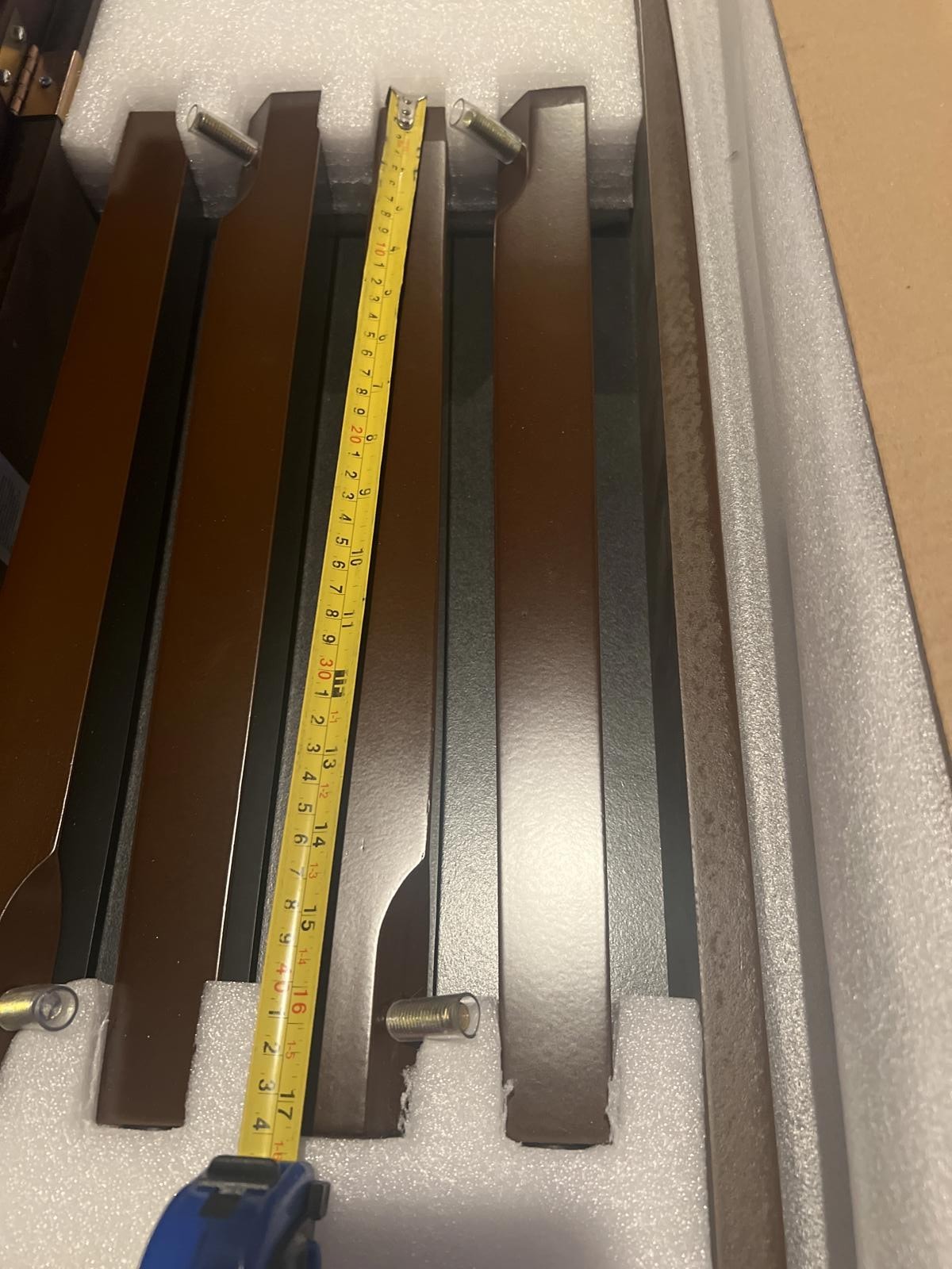 Bonnlo Brown Tufted Duet Piano Storage Bench Stool - Open Box