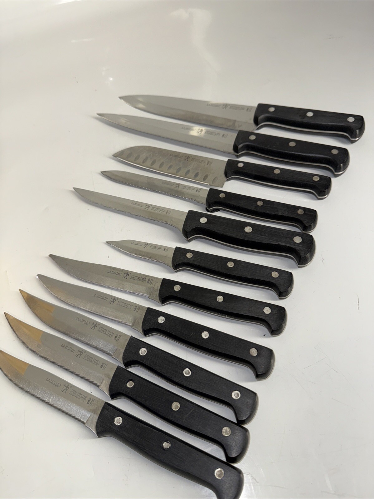 Lot Of  11 JA Henckels Ever Sharp Pro Knives