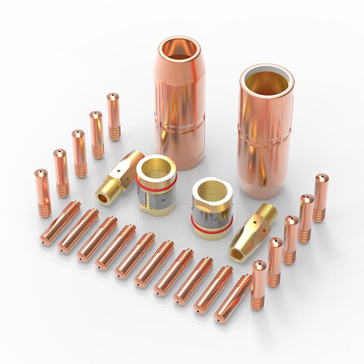 MIG Welding Gun Accessory Kit for Miller M-25/M-40 or Hobart H, 20 Tips .035"