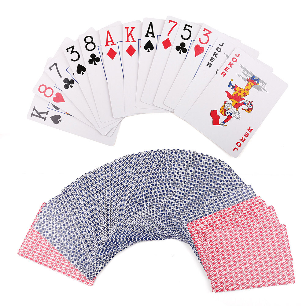 LotFancy Playing Cards Jumbo Index 12 Decks of Cards Poker Size 6 Red 6 Blue Lot