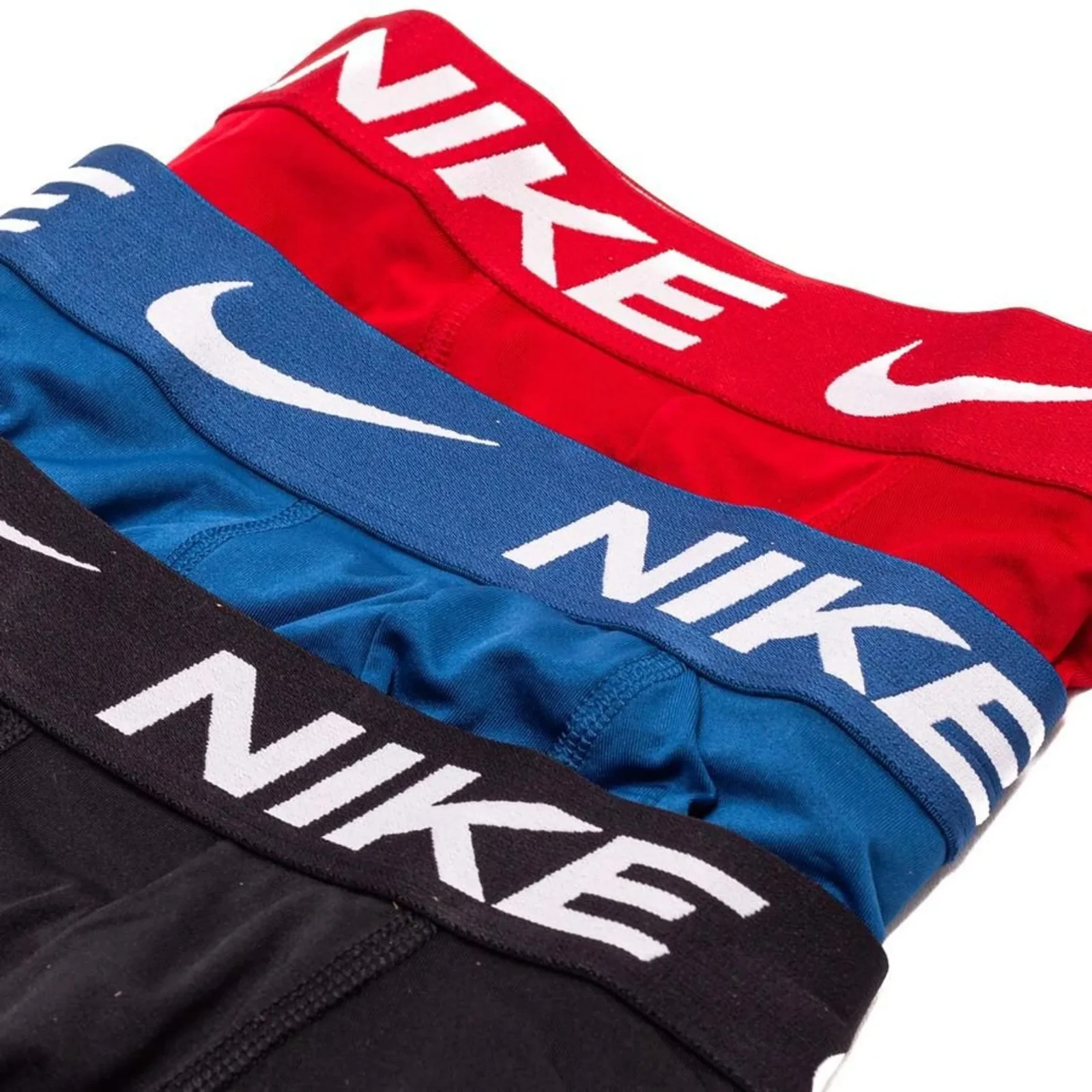 3 NIKE Dri-Fit Essential Red Blue Black Micro 3 Pack Boxer Brief Multicolor NEW