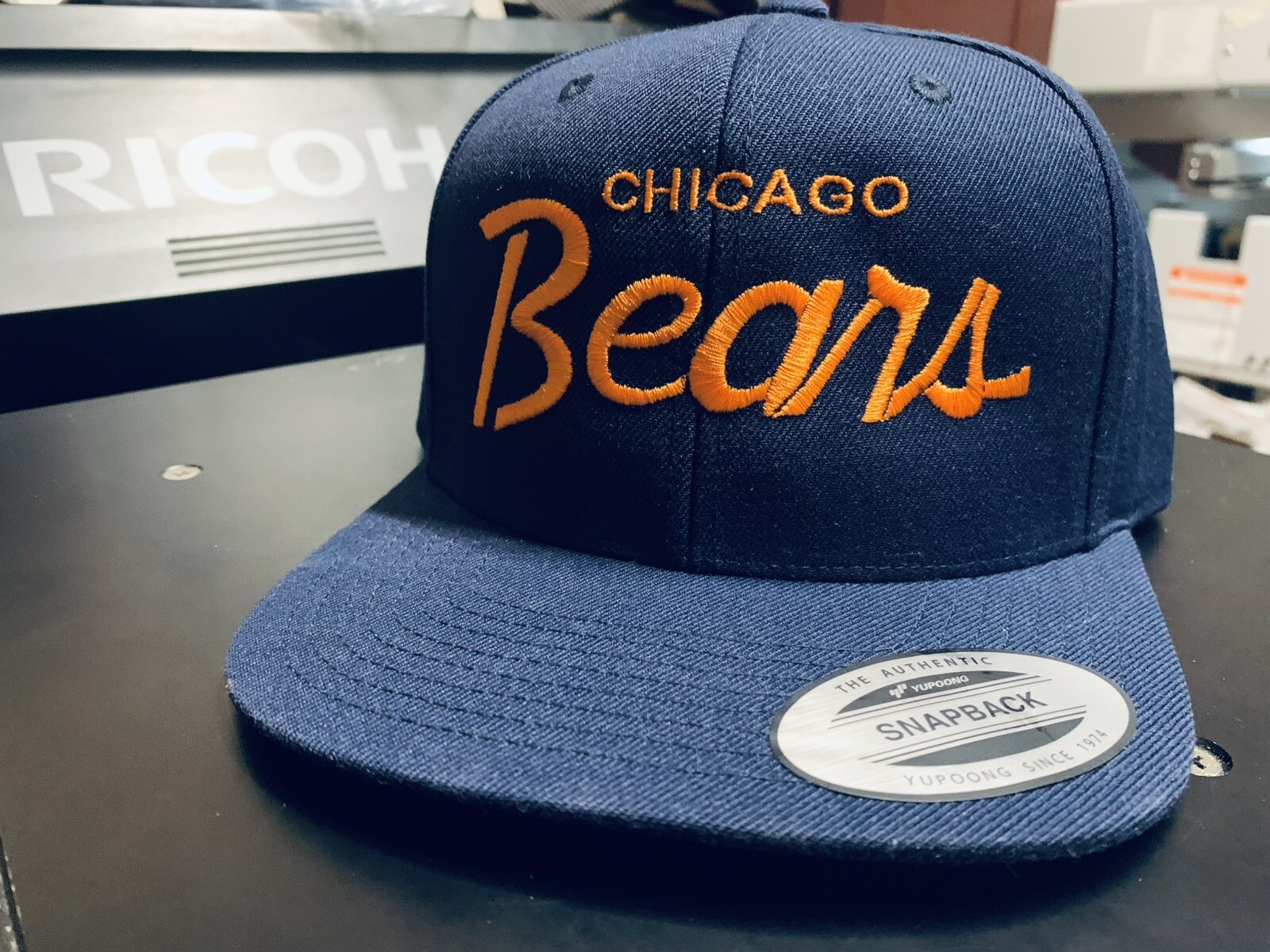 Retro Chicago Bears 6 Panel Snap Back Hat 90s Christmas Vacation Clark Griswold