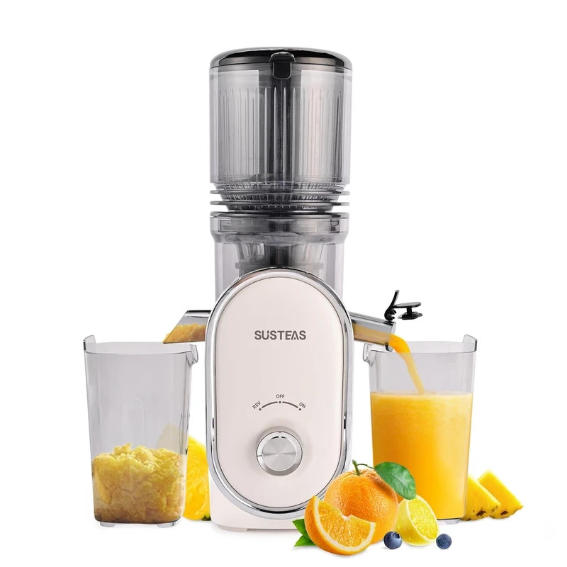 Cold Press Juicer 300W 5.3 inch Large Feed Chute 1.5L Capacity Beige