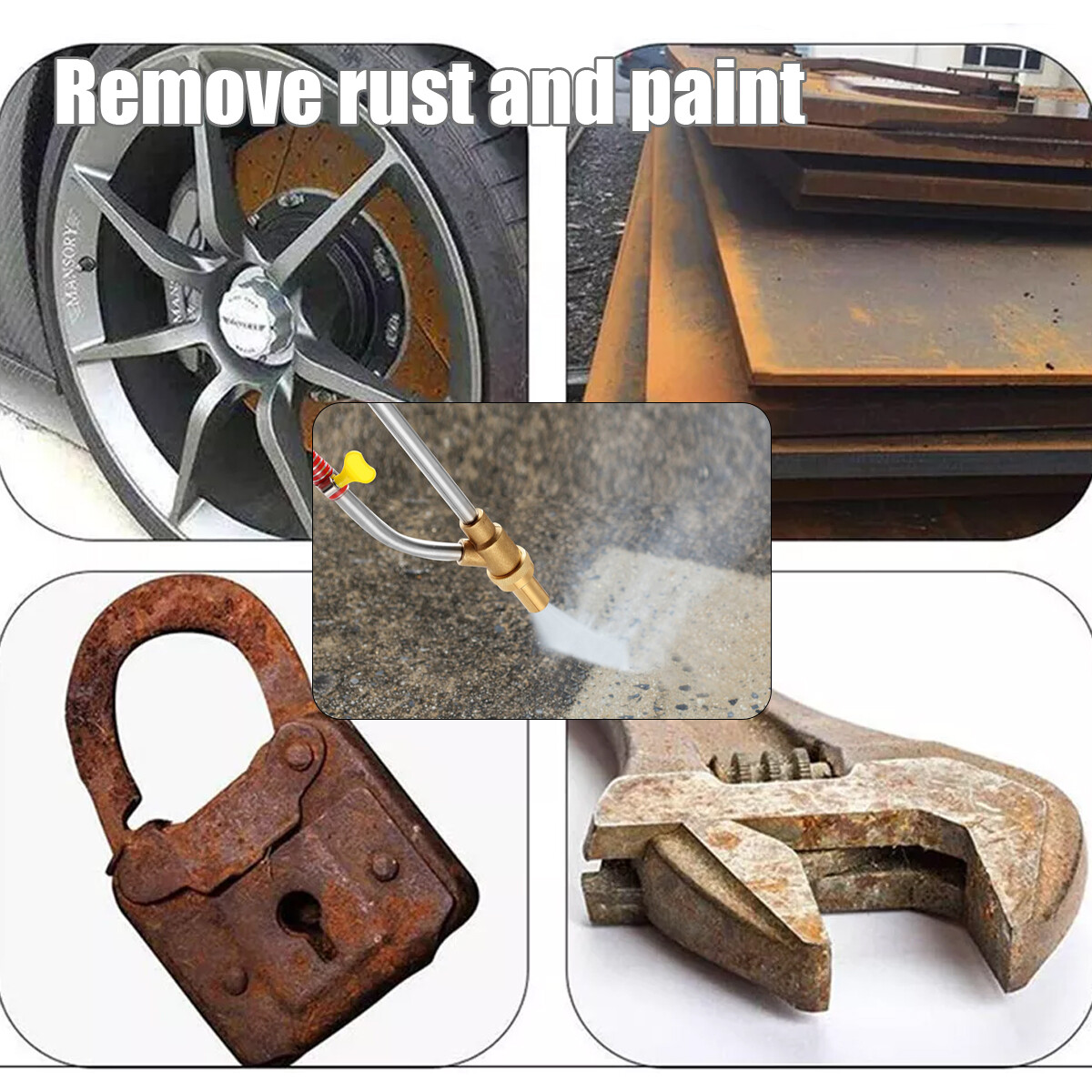 Pressure Washer Sandblasting Kit, Wet Sandblaster Attachment, 5000 PSI, 1/4 Inch