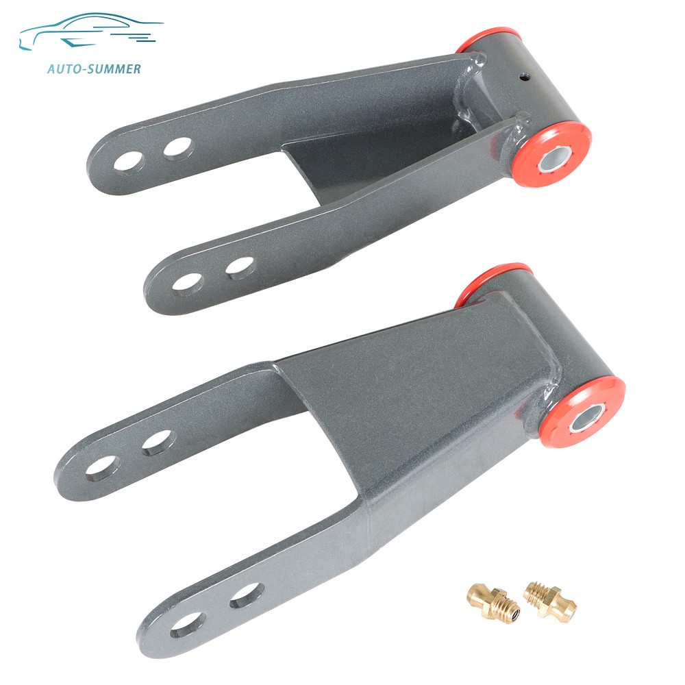 2" Rear Drop Shackles Kit For Chevy Silverado GMC Sierra 1500 C1500 1988-2018