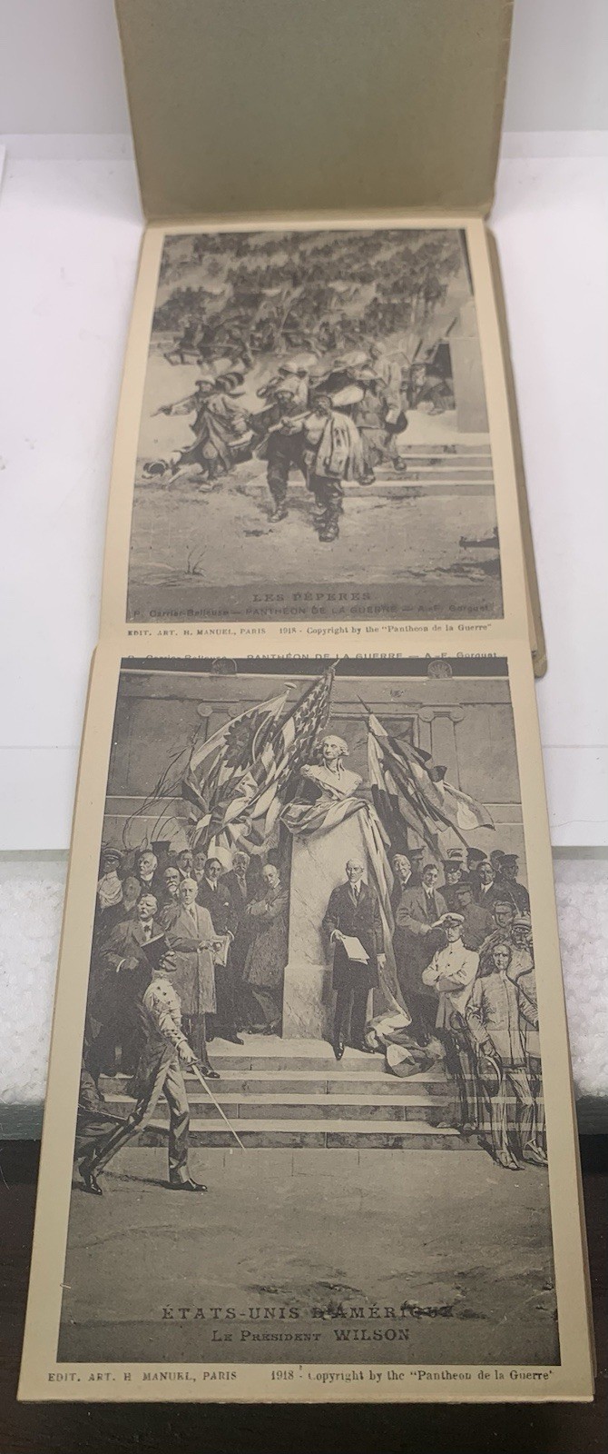 Souvenir Book, Panthéon de la Guerre Cards, 1918 Paris, WW I Images, Set Of 20